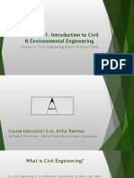 ANALYST SEP-An-CEE-001 Lecture - 01 Civil Engineering History & Major Fields