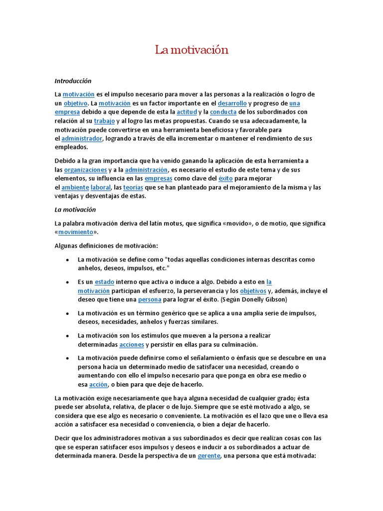 Claves de la Motivación en el Trabajo | PDF | Motivación | Motivacional