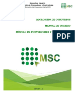 Manual MSC Proveedores y Contratistas V1a2 MICROSITIO CFE