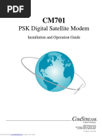 O&M Manual For Comstream CM701 Satellite Modem