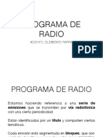 Estructura de Un Programa de Radio