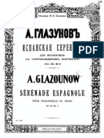 Glazunov - Serenade Espagnole For Cello and Piano Op20 No2 Cello PDF