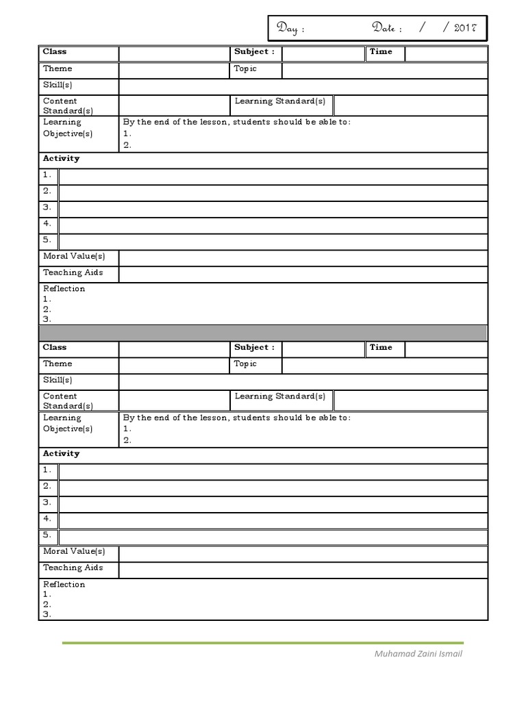 Day: Date: / / 2017: Class Subject: Time | PDF