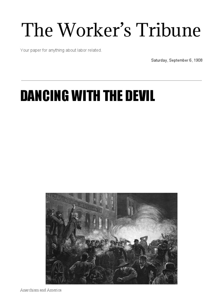 The Worker's Tribune Dancing With The Devil PDF American Federation Of Labor Industrial