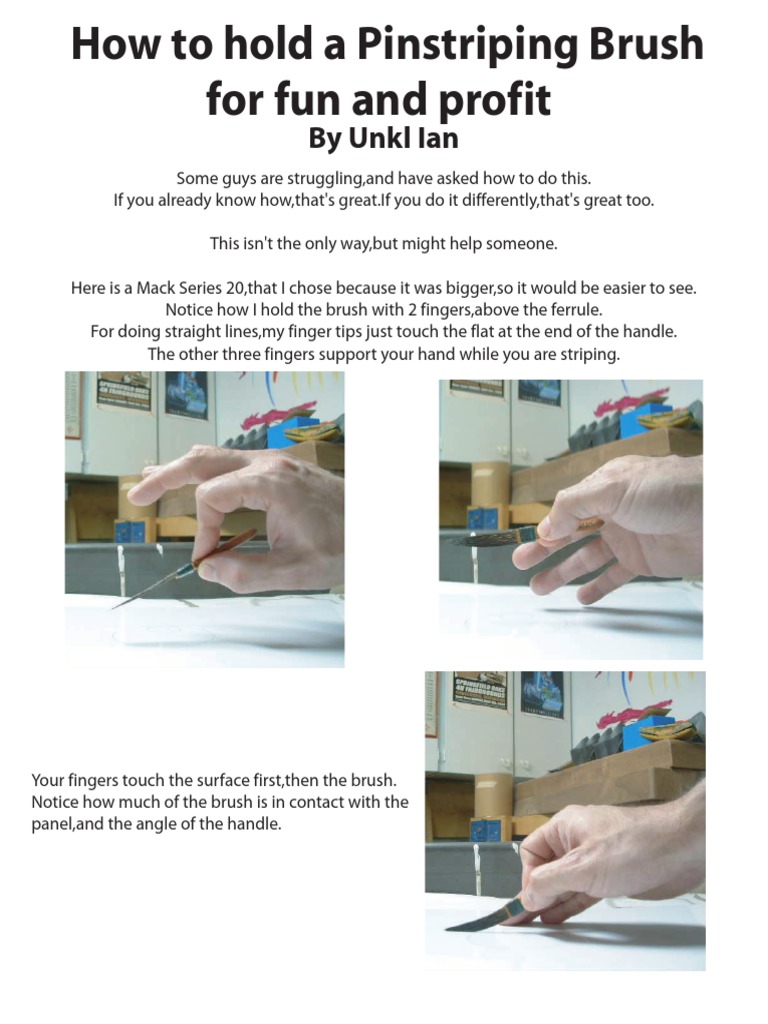 How To Hold A Pinstriping Brush For Fun and Profit by Unkl Ian PDF