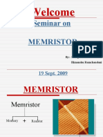 Seminar On Memristor: Welcome