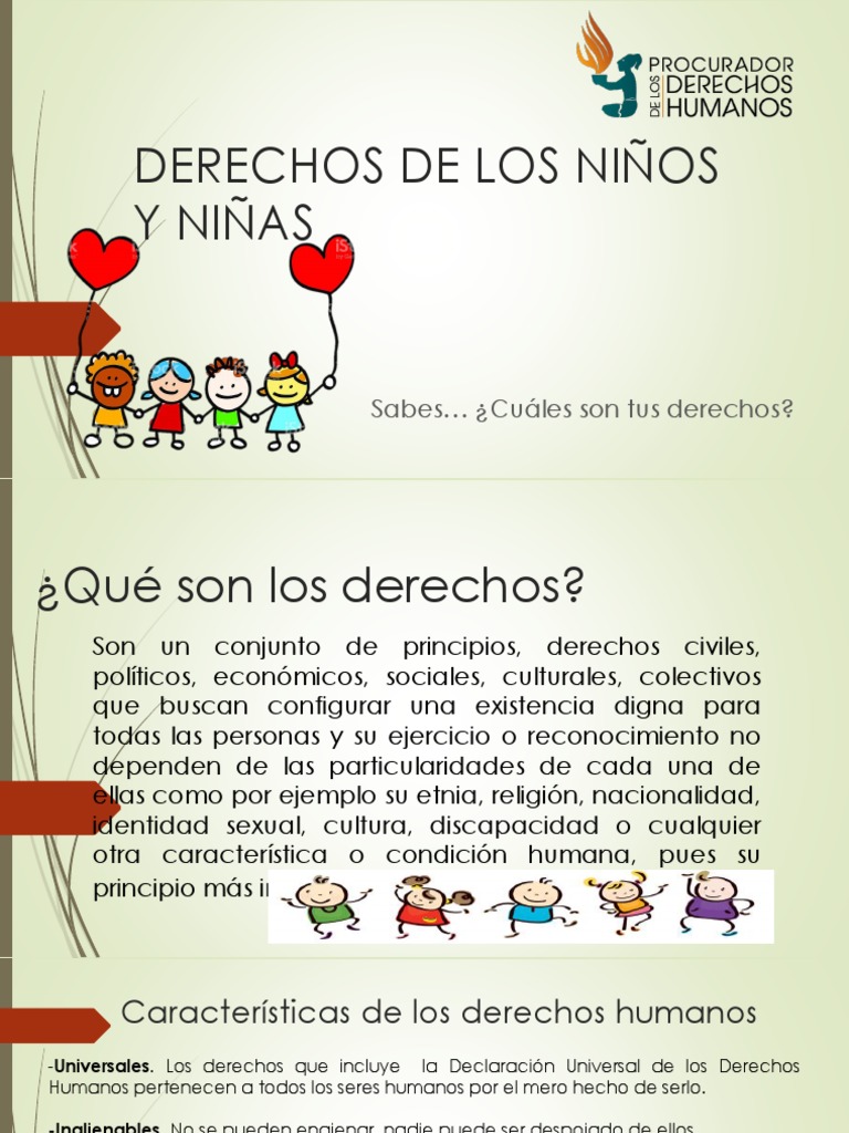 Derechos de Los Niños y Niñas PDF Infancia Guatemala