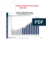 Demanda de Cemento en Bolivia Para La Gestion 2014 y 2015