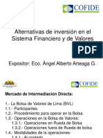 Angel Arteaga Alternativas de Inversion Sistema Financiero y de Valores