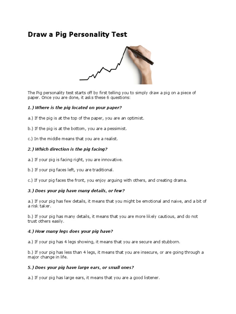 Draw A Pig Personality Test PDF