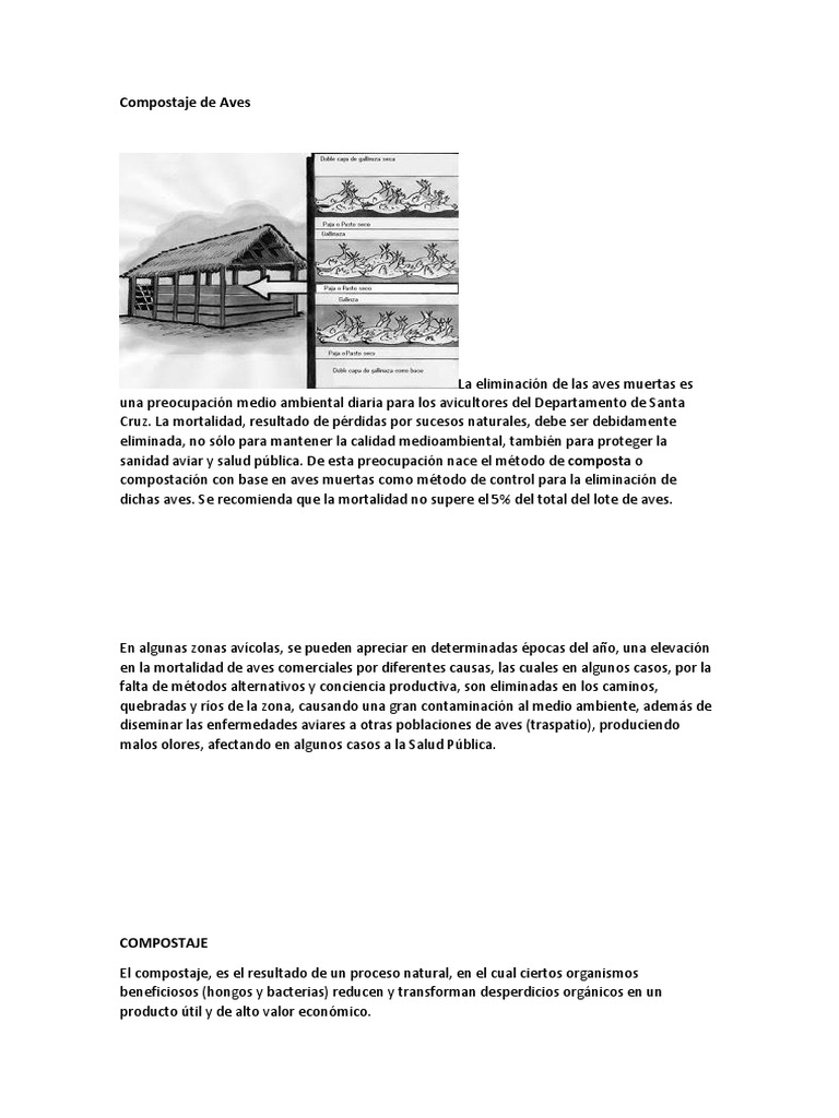 Compostaje de Aves | PDF | Compost | Aves