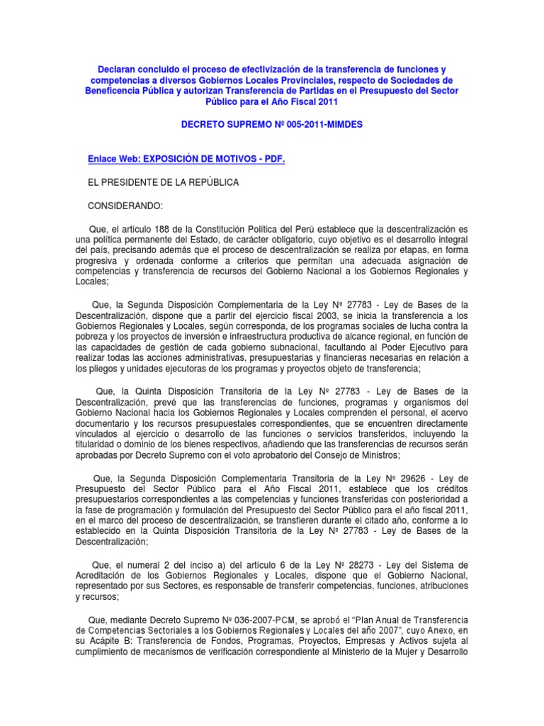 Conclusión de Transferencia a Gobiernos Locales | PDF | Formas de ...