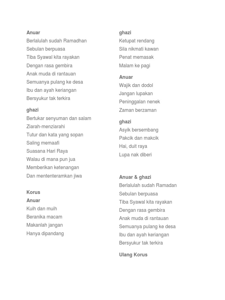Lagu Raya Pdf