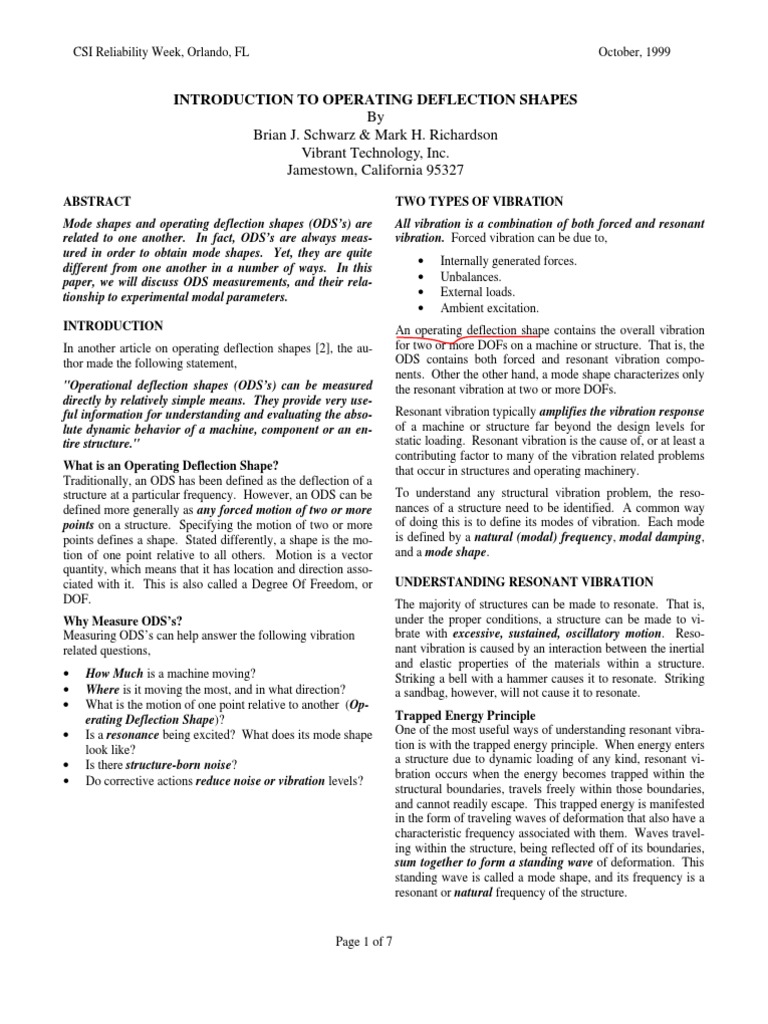 Understanding Operating Deflection Shapes | PDF