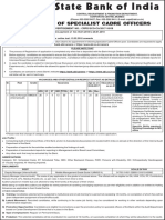 Recruitment of Specialist Cadre Officers in State Bank of India