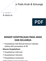 Hospitalisasi Pada Anak & Keluarga