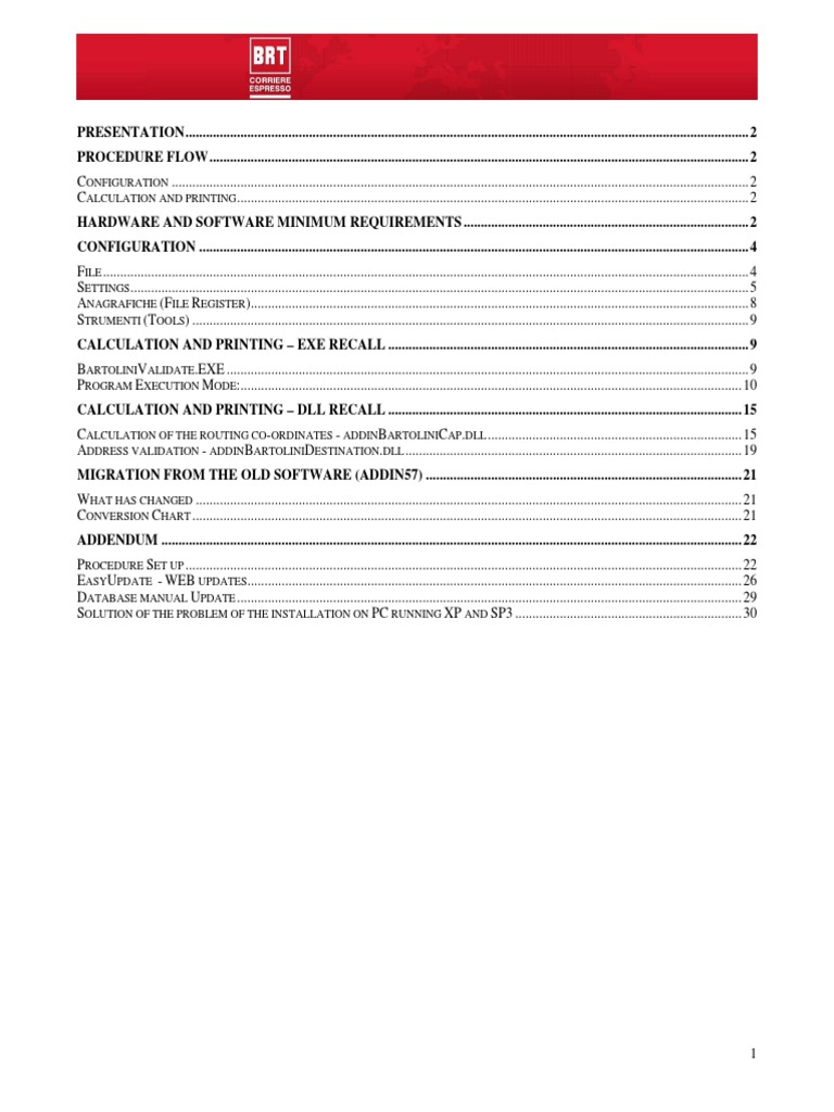 EasySped Validate: BRT Labeling Guide | PDF | Windows Xp | Windows Vista
