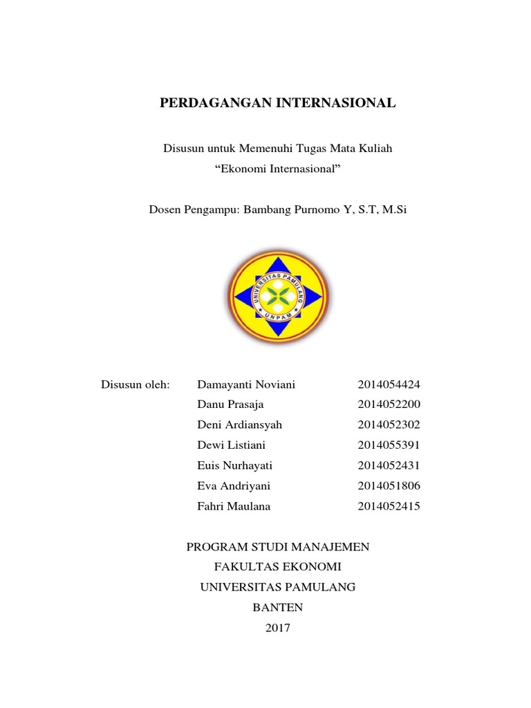 Makalah Perdagangan Internasional Kelompok 2