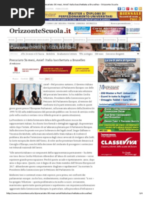 20170326 Precariato 36 Mesi Anief Italia Bacchettata A