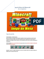 Manual Juego de Mesa de Minecraft