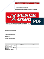 Permanent Fence Method Statement Rev 1 2