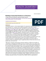 Building Community Resilience To Disasters: HHS, 2009 The White House, 2010 DHS, 2010