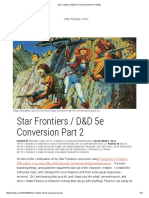 Star Frontiers / D&D 5e Conversion Part 2: Dungeons & Dragons