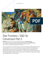 Star Frontiers / D&D 5e Conversion Part 3: Posted by ON OCTOBER 10, 2014 Posted In