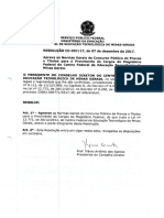 Resolução Do Concurso Público CEFET - MG 2018 para Professsores Efetivos