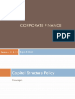 Corp Fin - Session 11 & 12 - Capital Structure