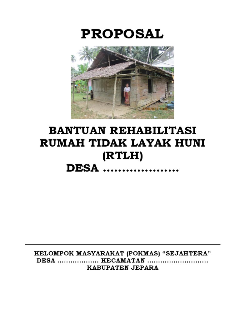 Proposal Bantuan Rehabilitasi RTLH | PDF | Politik | Memasak, Makanan ...