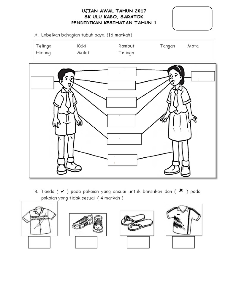 Ujian PK Tahun 1  PDF
