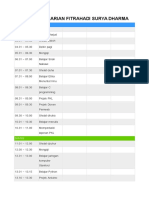 Jadwal Keseharian Fitrahadi Surya Dharma