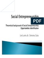 Social entrepreneursheip Opportunies Identification