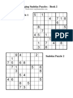 Challenging Sudoku Puzzles - Book 2 Sudoku Puzzle 1
