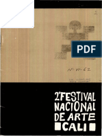 Programa Del 2do. Festival Nacional de Arte de Cali. 1962