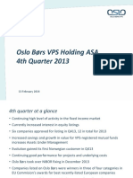 Oslo Børs VPS Holding ASA 4th Quarter 2013: 13 February 2014