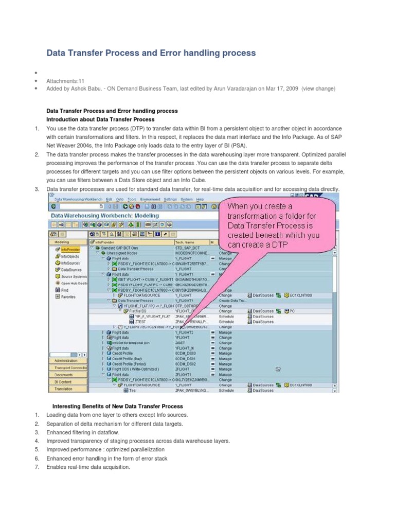 DTP and Error Handling | PDF | Data Warehouse | Data