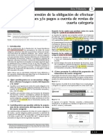 Suspension de Obligacion de Efectuar Retenciones o Pac de 4ta Categoria