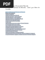 Olavo de Carvalho - HEF 01, História Das Histórias Da Filosofia