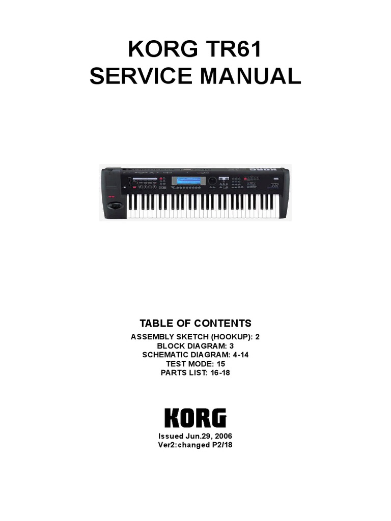 Korg tr61 PDF | PDF | Manufactured Goods | Motor Vehicle
