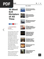 10 Most Evil Dictators of All Time