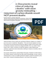 2018 01 01 Climate Spin Documents Reveal Epas Projection of Reducing Premature Deaths With Clean Power Was Misleading - HTML