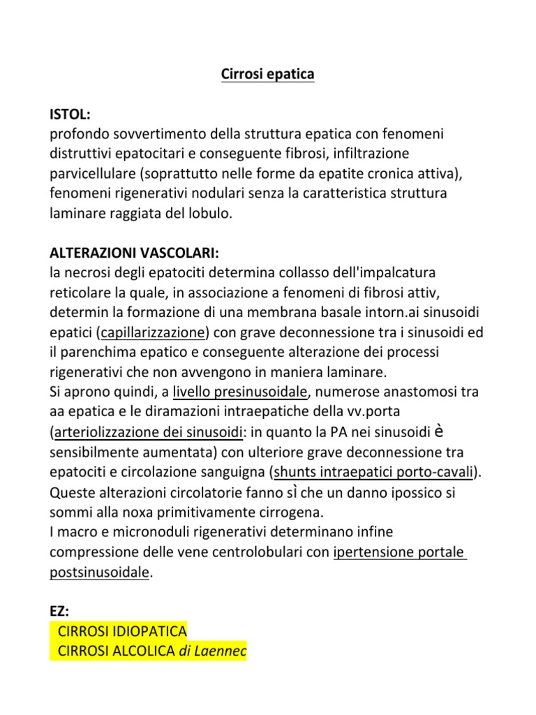 Cirrosi Epatica PDF
