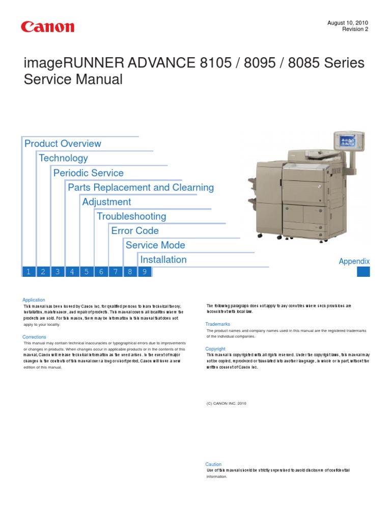 Canon Imagerunner Advance 8085 8095 8105 Series Service Manual | Electrical  Connector | Hard Disk Drive