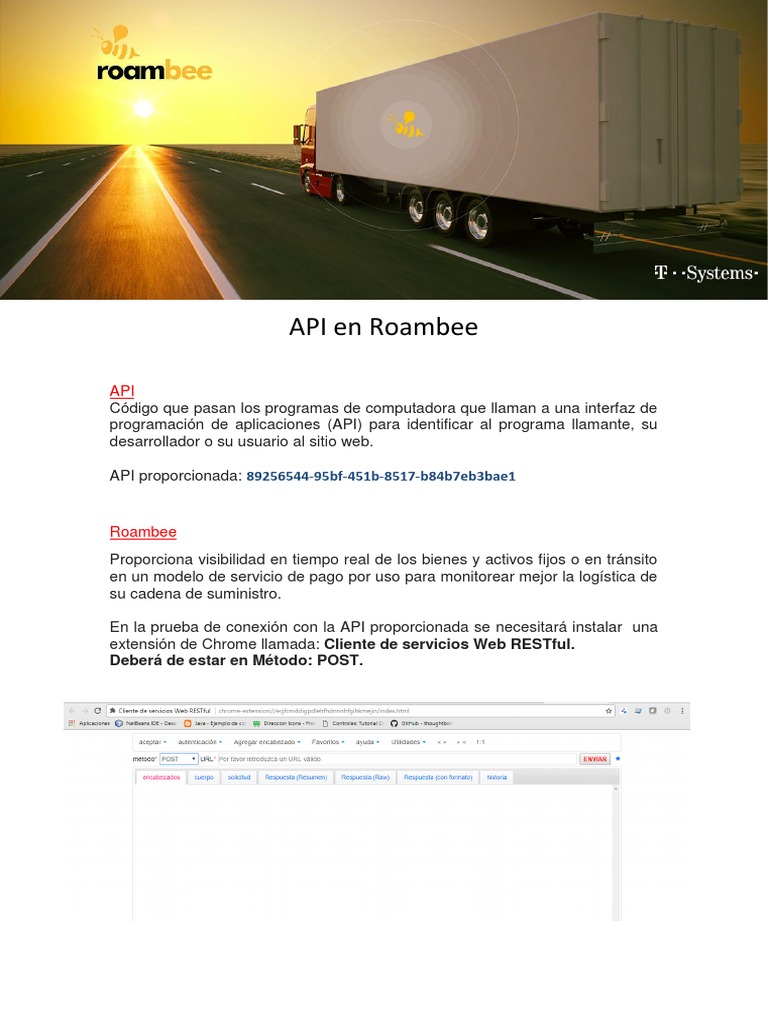 API de Roambee: Guía de Uso | PDF | Informática | Tecnología