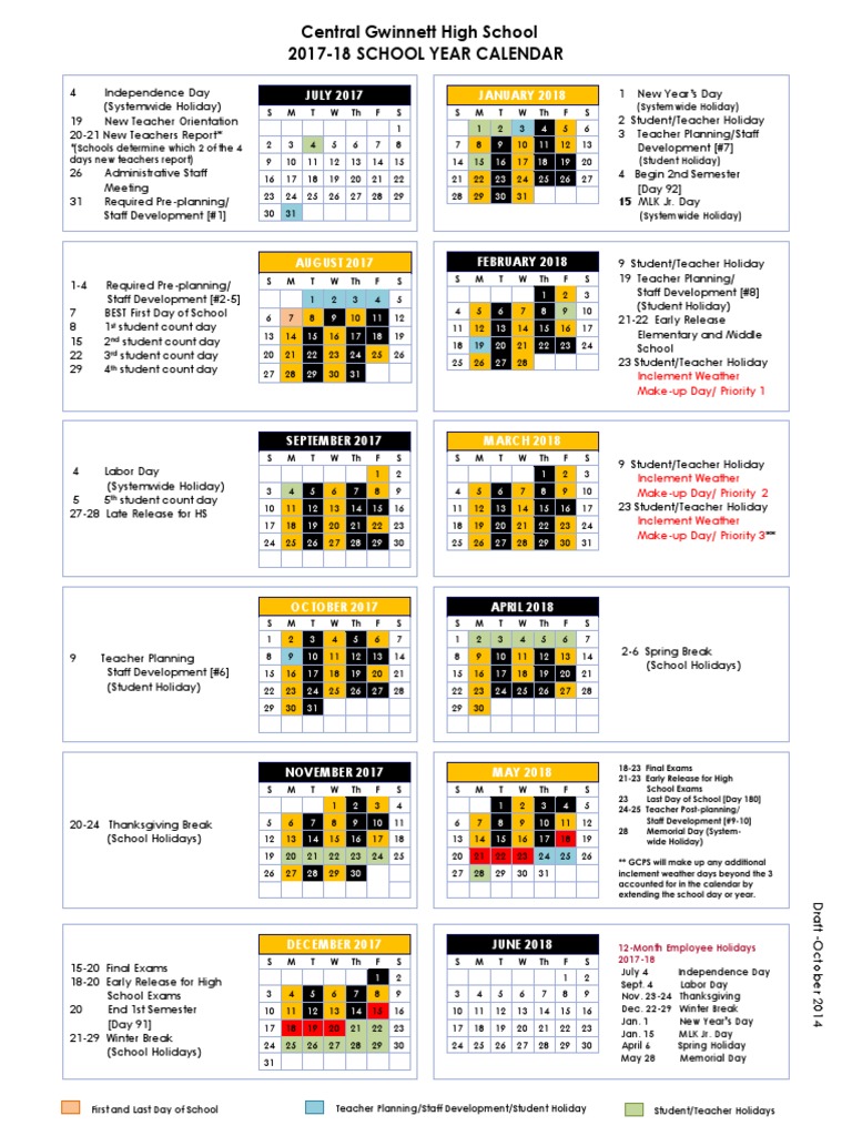 Semester 2 Black Gold Calendar 2017 2018 | PDF | Academic Term | Schools