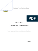 Dinamica Autovehiculului - Parametri auto.docx