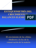 Esteqiometría Del Crecimiento y Balances