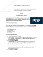 Auditoría de Orden de Servicios Agosto 